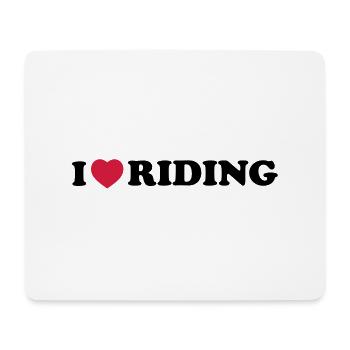 i love riding - Mousepad (Querformat) - Weiß - Vorne