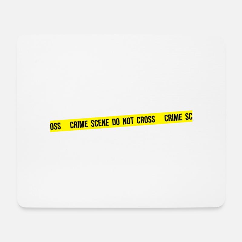 Tatort nicht überqueren - Mousepad (Querformat) - Weiß