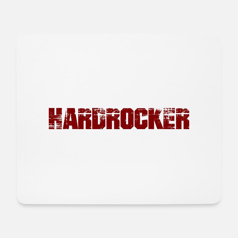 Hardrocker - Mousepad (Querformat) - Weiß