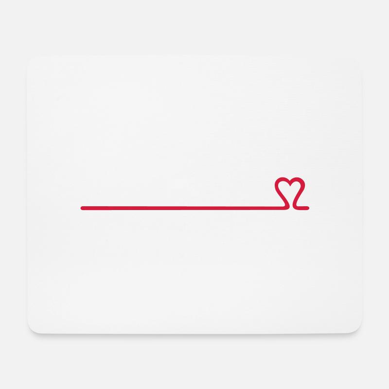Liebeslinie / love line (1c) - Mousepad (Querformat) - Weiß