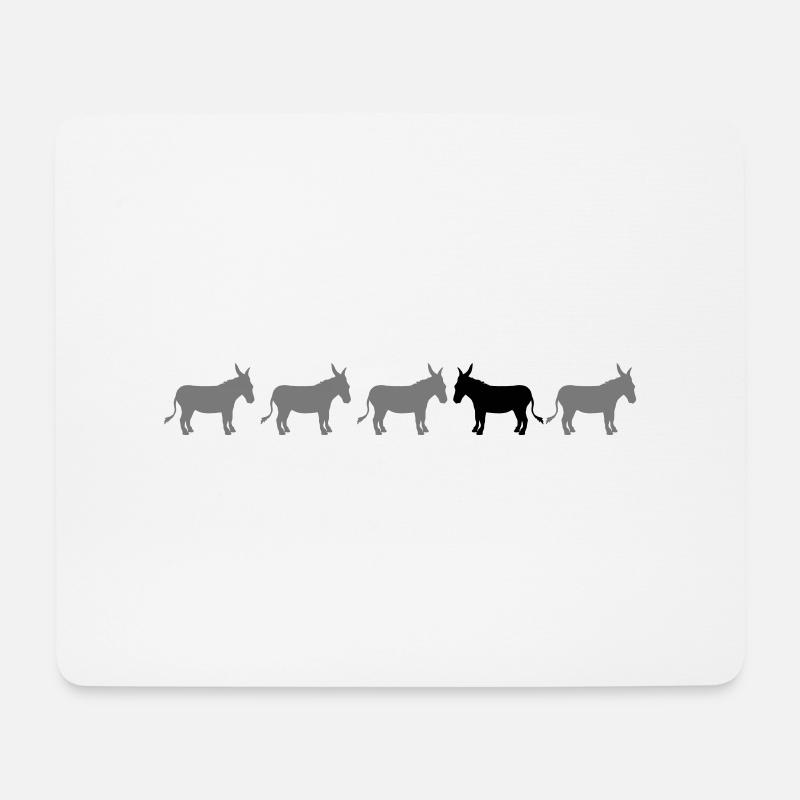 anders be different esel pferd pony klein packesel - Mousepad (Querformat) - Weiß