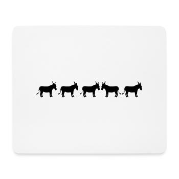 anders be different esel pferd pony klein packesel - Mousepad (Querformat) - Weiß - Vorne