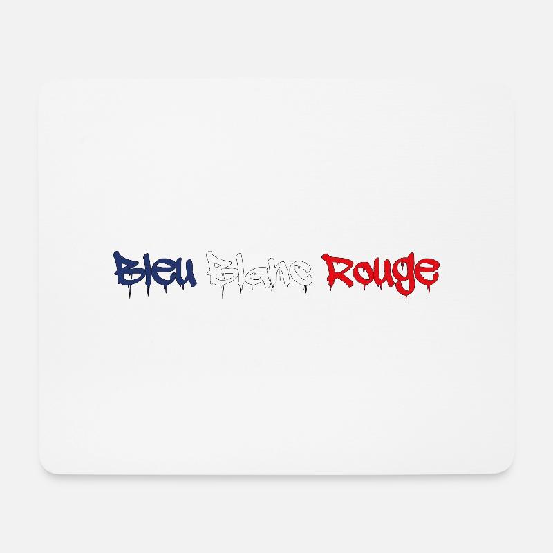 BLAU WEISS ROT TAGG - Mousepad (Querformat) - Weiß