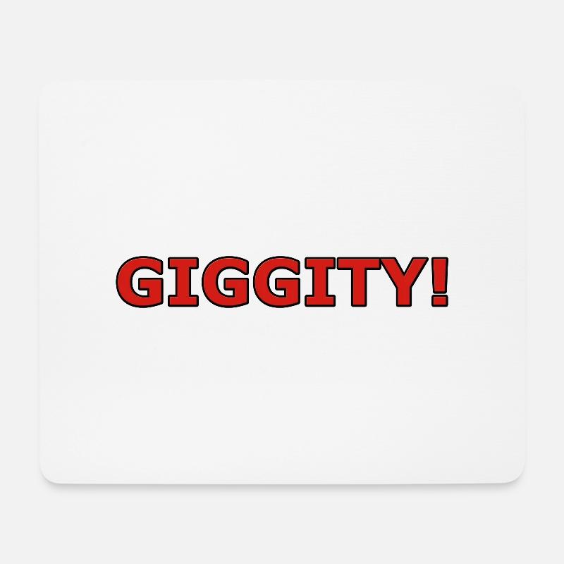 giggity 01 - Mousepad (Querformat) - Weiß
