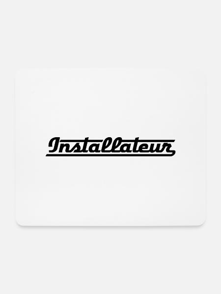 installateur - Mousepad (Querformat) - Weiß