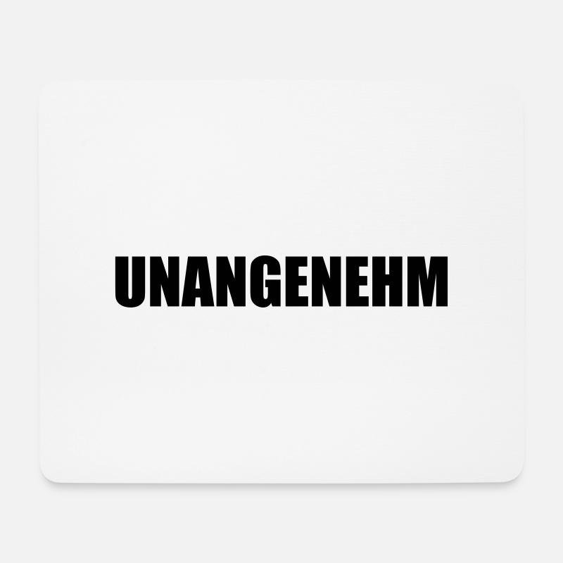 Unangenehm - Mousepad (Querformat) - Weiß