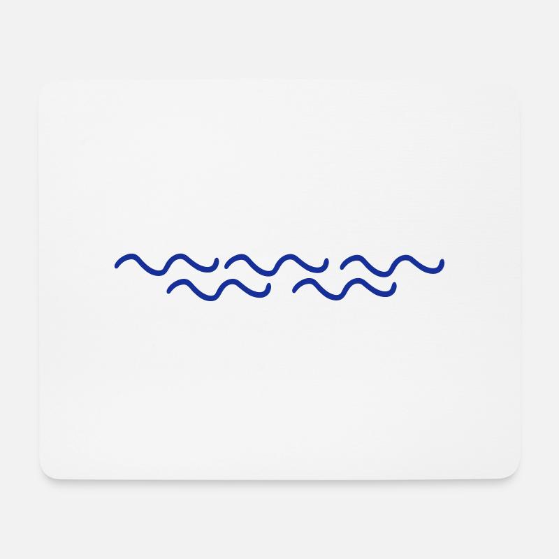 Wellen - Mousepad (Querformat) - Weiß