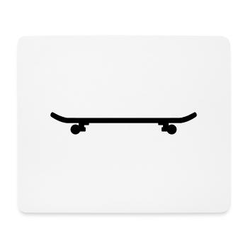 Skateboard - Tapis de souris (format paysage) - blanc - Devant