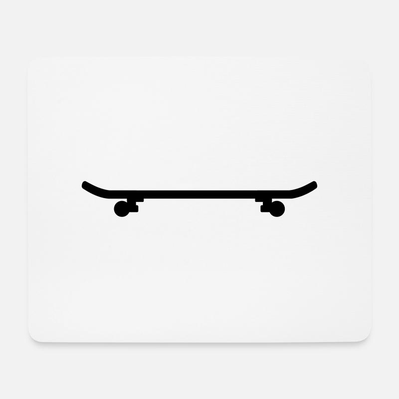 Skateboard - Mousepad (Querformat) - Weiß