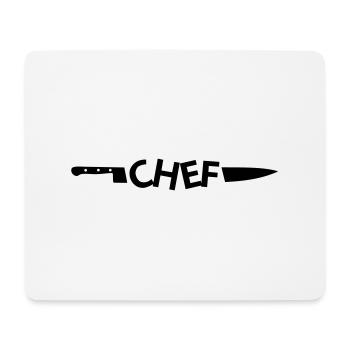 Chef couteau - Tapis de souris (format paysage) - blanc - Devant