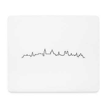 Skyline Salzburg Silhouette - Mousepad (Querformat) - Weiß - Vorne