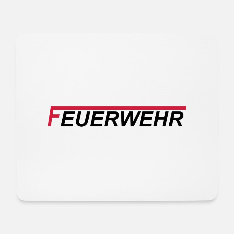 Feuerwehr langes F 2 farbig - Mousepad (Querformat) - Weiß