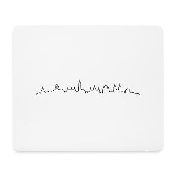 Skyline Graz Linie - Mousepad (Querformat) - Weiß - Vorne
