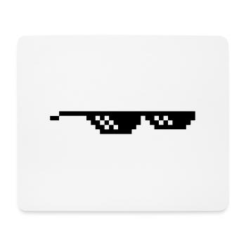 lunette pixel internet meme fun - Tapis de souris (format paysage) - blanc - Devant
