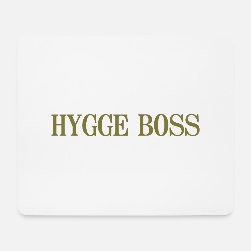 hygge boss - Mousepad (Querformat) - Weiß