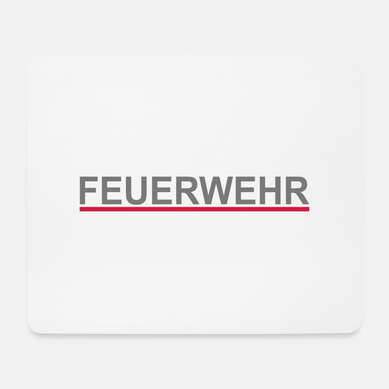 Feuerwehr Logo - Mousepad (Querformat) - Weiß