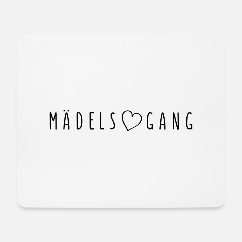 maedels gang herz design - Mousepad (Querformat) - Weiß
