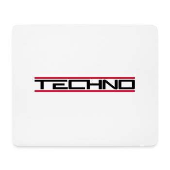 Barres techno rouges - Tapis de souris (format paysage) - blanc - Devant