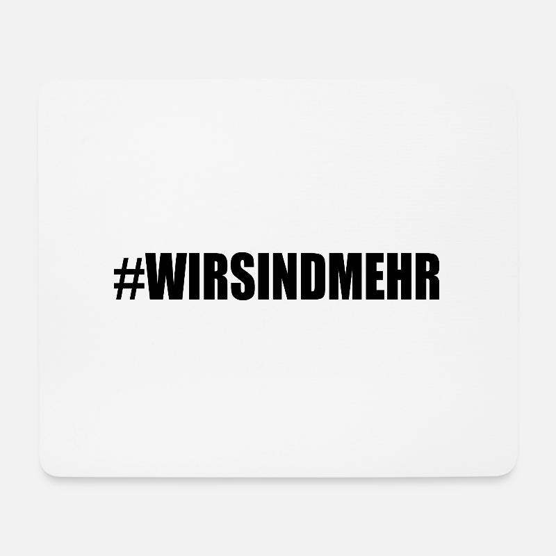Wir sind mehr - Mousepad (Querformat) - Weiß