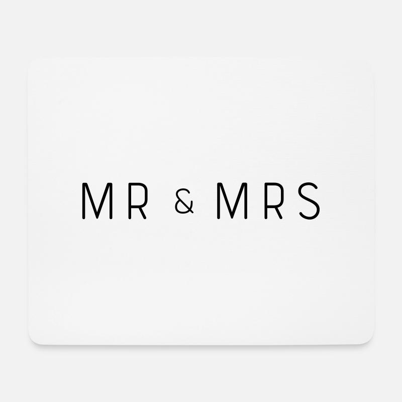 Mr and Mrs - Mousepad (Querformat) - Weiß