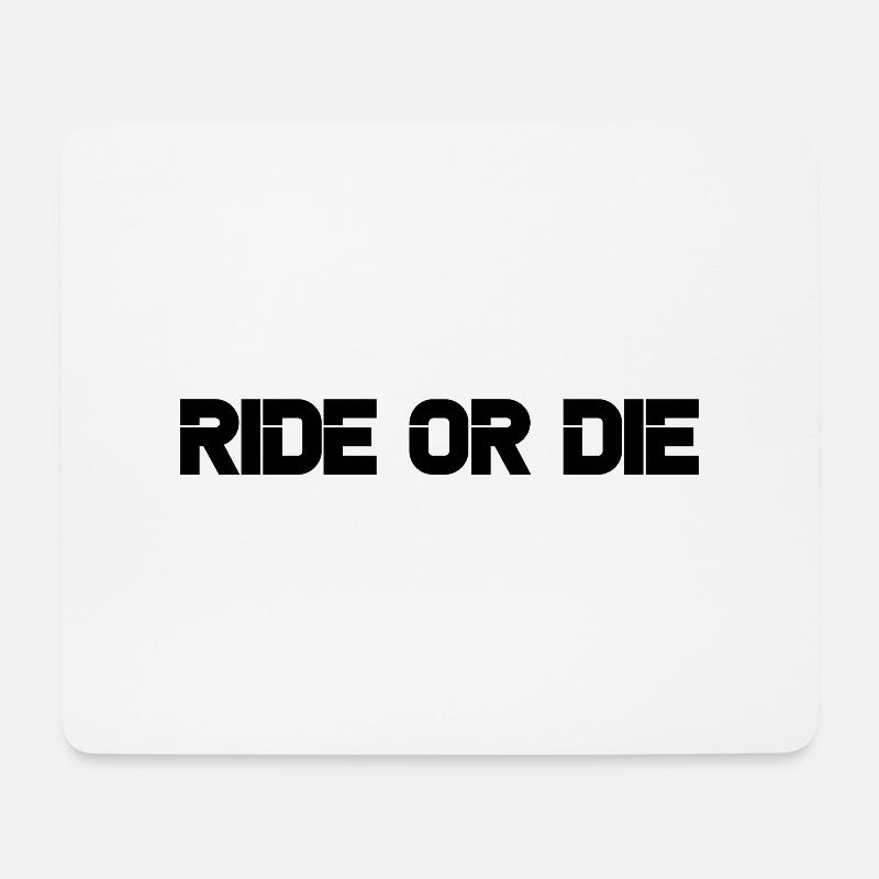 Ride or die - Motor Sport Motiv - Mousepad (Querformat) - Weiß
