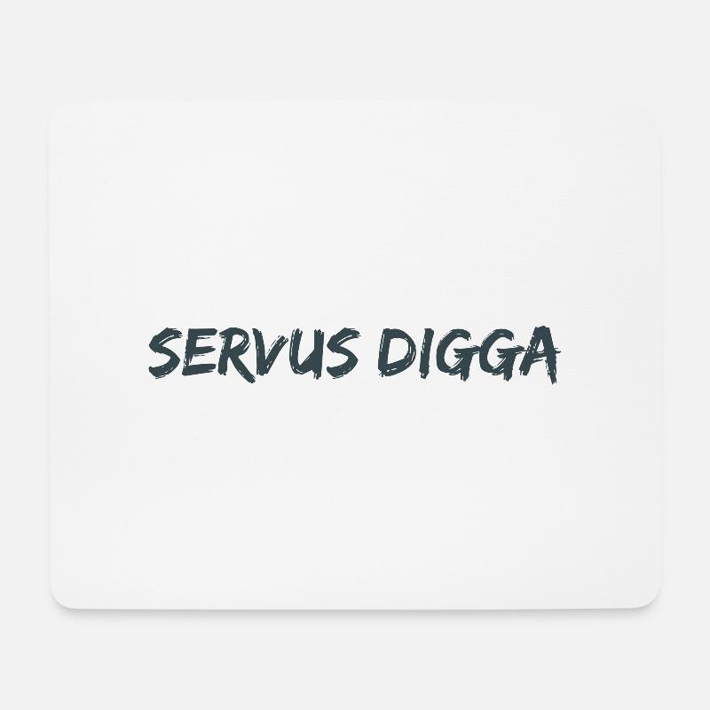 Servus Digga! - Mousepad (Querformat) - Weiß