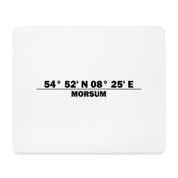 Morsum Koordinaten - Mousepad (Querformat) - Weiß - Vorne