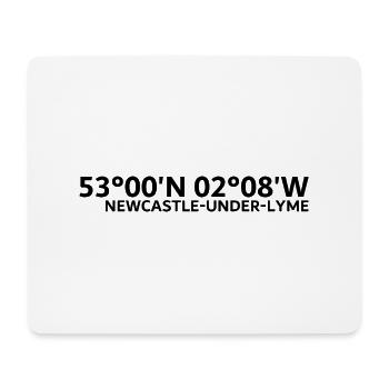Newcastle-under-Lyme coordinates - Mouse Pad (horizontal) - white - Front
