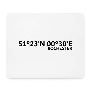 Rochester Koordinaten - Mousepad (Querformat) - Weiß - Vorne
