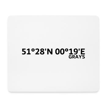 Gray's coordinates - Mouse Pad (horizontal) - white - Front
