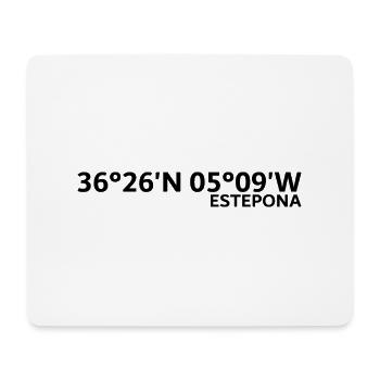 Estepona Koordinaten - Mousepad (Querformat) - Weiß - Vorne
