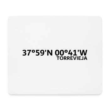 Torrevieja Koordinaten - Mousepad (Querformat) - Weiß - Vorne