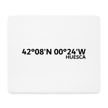 Huesca Koordinaten - Mousepad (Querformat) - Weiß - Vorne