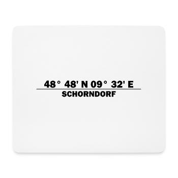 Schorndorf Koordinaten - Mousepad (Querformat) - Weiß - Vorne