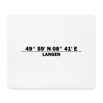 Langen Koordinaten - Mousepad (Querformat) - Weiß - Vorne