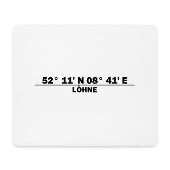 Löhne Coordinates - Mouse Pad (horizontal) - white - Front