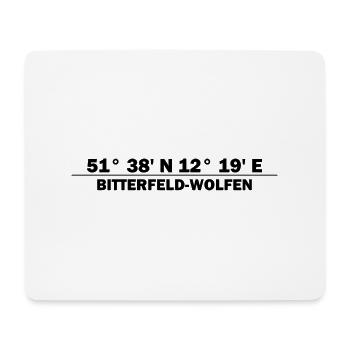 Bitterfeld-Wolfen Koordinaten - Mousepad (Querformat) - Weiß - Vorne
