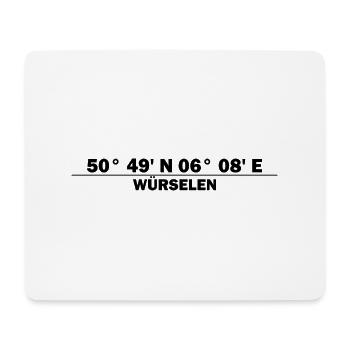 Würselen Koordinaten - Mousepad (Querformat) - Weiß - Vorne