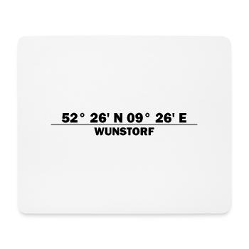 Coordonnées Wunstorf - Tapis de souris (format paysage) - blanc - Devant