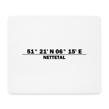 Coordonnées nettetales - Tapis de souris (format paysage) - blanc - Devant