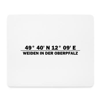 Weiden in der Oberpfalz coordinates - Mouse Pad (horizontal) - white - Front