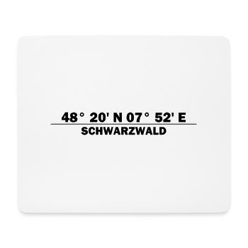 Black Forest coordinates - Mouse Pad (horizontal) - white - Front