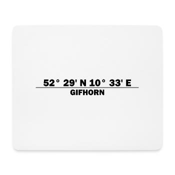 Coordonnées gifhorn - Tapis de souris (format paysage) - blanc - Devant