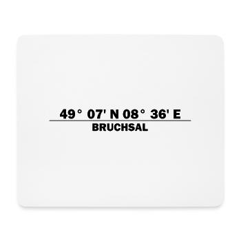 Coordonnées de Bruchsal - Tapis de souris (format paysage) - blanc - Devant