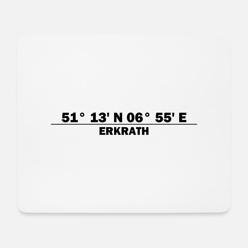 Erkrath Koordinaten - Mousepad (Querformat) - Weiß