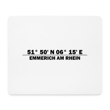Emmerich am Rhein Koordinaten - Mousepad (Querformat) - Weiß - Vorne