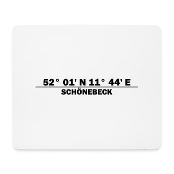 Coordonnées de Schönebeck - Tapis de souris (format paysage) - blanc - Devant