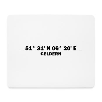 Geldern Koordinaten - Mousepad (Querformat) - Weiß - Vorne