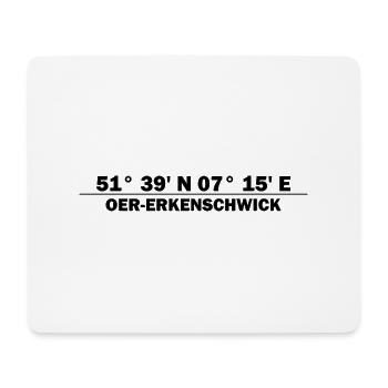 Oer-Erkenschwick Koordinaten - Mousepad (Querformat) - Weiß - Vorne