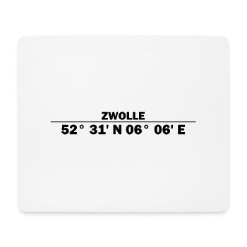Zwolle Koordinaten - Mousepad (Querformat) - Weiß - Vorne